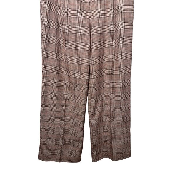 Loft Peyton Trouser in Plaid Womens High-Waist Wide Leg Pants Size 4 - Picture 13 of 16